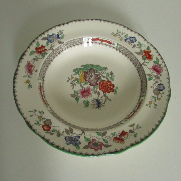 Vintage 9" rimmed bowl, Chinese Rose design, Copeland Spode (Lot 3) - Picture 5 of 12